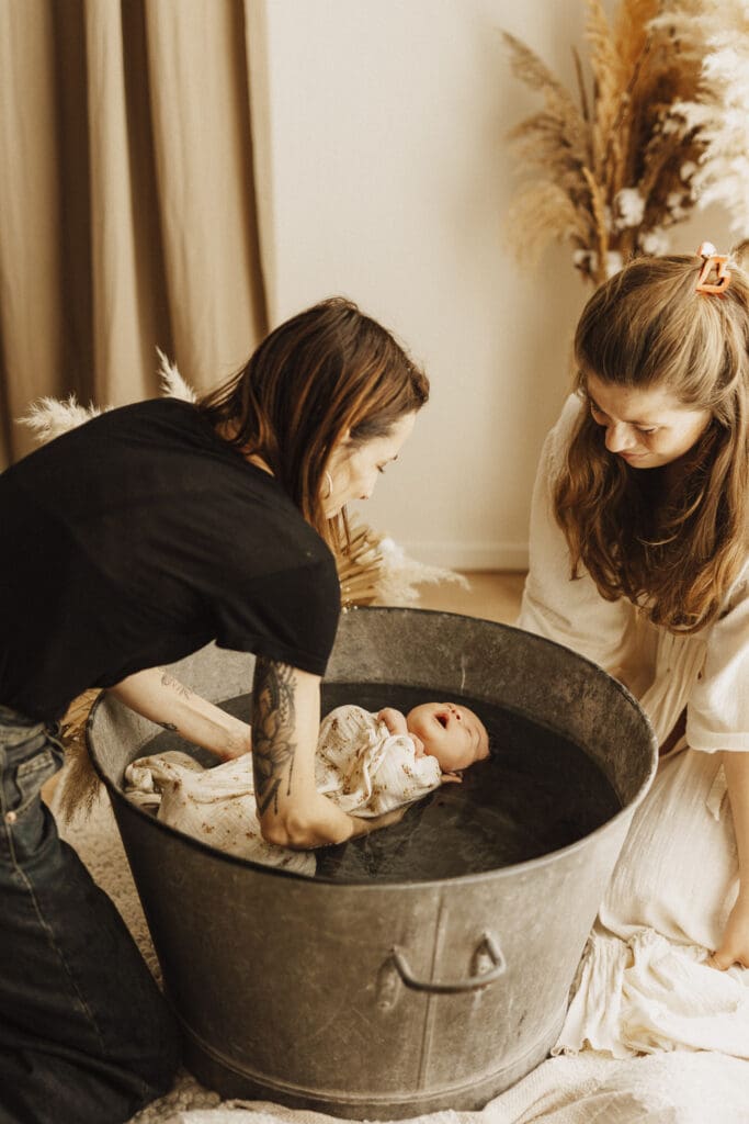 Studio photo pour bain enveloppé bébé près d’Angoulême et La Rochefoucauld