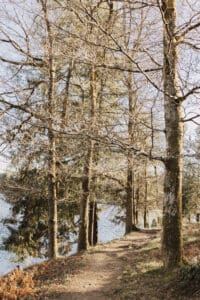 séance photo couple au bord d’un lac près de Limoges