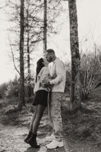 tenue couple séance photo nature Limoges tons neutres