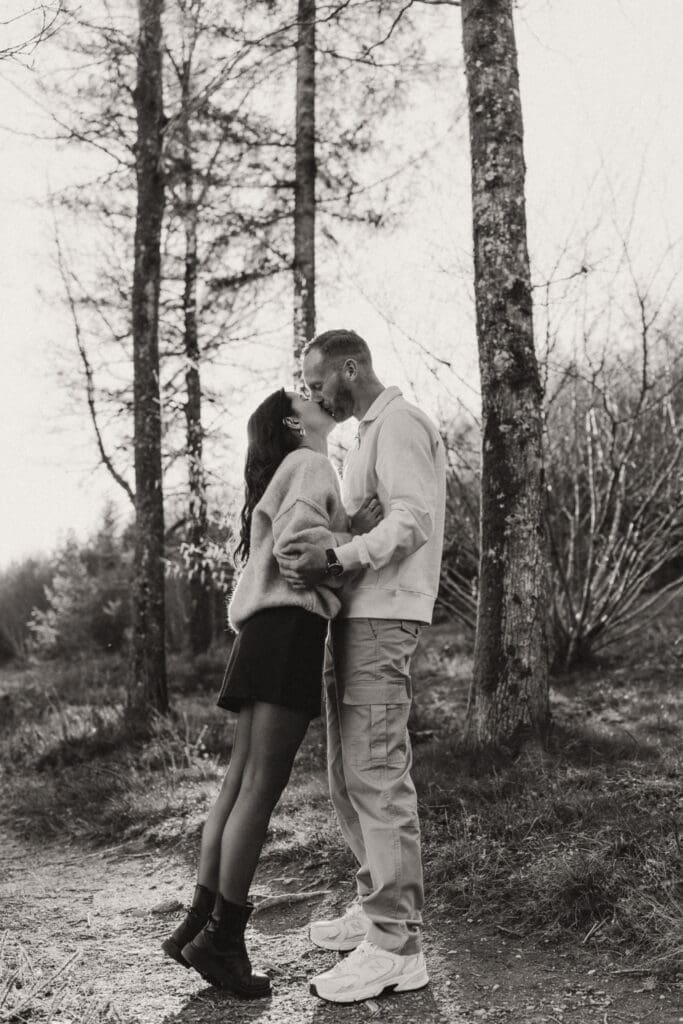 tenue couple séance photo nature Limoges tons neutres