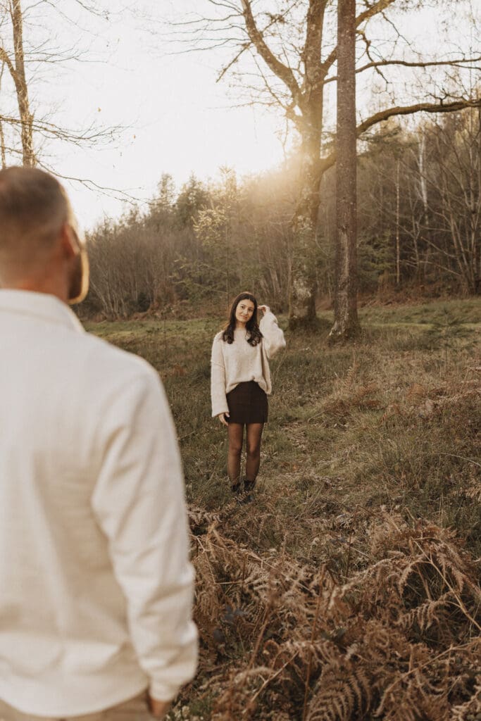 tenue couple séance photo nature Limoges tons neutres